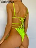 Women's Swimwear Wrap Around Underwired Scrunch Butt Bikini Female Swimsuit Women Swimwear Two-pieces Bikini set Bather Bathing Suit Swim V4773 T240227