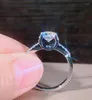 클러스터 반지 실제 14K 솔리드 골드 여성 결혼 기념일 약혼 파티 반지 0.5 1 2 3 5 CT 라운드 MOISSANITE DIAMOND