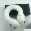 Cache-oreilles classique hiver cache-oreilles femme lapin polaire marque créateur de mode chaud P livraison directe Dhorq