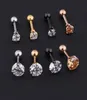 Earrings Designer For Women Mens Medical titanium steel zircon Size 3456mm Star Crystal Cartilage Earring ear Exquisite Body Jewelry Men 8479463