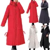 Trenchs de femmes manteaux hiver sur genou veste fermeture éclair vers le bas manteau épaissi femmes maternité femmes grandes vestes