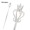 White Alloy Fairy Crown Wands For Girls Princess Wands For Kids Angel Wand for Party Cosplay Costume Wedding Birthday Party 91cm