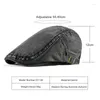 Berets LTOW Simple Washed Denim Hat Men Women Spring Summer Peaked Flat Cap Artist Duckbill Casual Herringbone Sboy