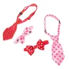 Collari per cani 2 set Cravatte per San Valentino Cravatte per gatti con fiocco Festival con colletto regolabile San Valentino romantico e