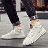 Plus-size 47 herfstmode glanzende metalen casual schoenen fel rood zwart merk high-top heren sneakers a2 4586