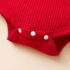 Set di abbigliamento mababy 0-18m natalizia nata neonate abiti da bambino arruffato con piega del pagliaccio con gonne a bottone di natale costumi di Natale d05