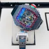 セレブリティウォッチ象徴的な腕時計RMリストウォッチRM65-01シリーズRM6501 NTPTダブルニードルタイマーとクイックチェーン