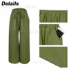 Women's Pants Capris Plus Size Oversized Womens Autumn Winter Casual Cotton Linen Baggy Wide Leg Solid Pants Ladies Loose Palazzo Trousers For Female T240227