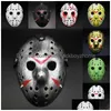 Party Masks Fl Face Masquerade Masks Jason Cosplay Skl Mask vs Friday Horror Hockey Halloween Costume Scary Festival Drop Delivery Hom Dhzej