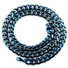 AMUMIU Trendy Blauw Hoogglans Rvs Ketting Links Chain Mannen Sieraden Cool Classic Party Geschenken HN035305H