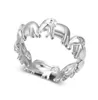 Anneaux de mariage couleur argent bague classique tempérament exquis modèles féminins mode éléphant main bijoux fiançailles 8649975