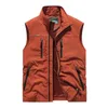 Gilet de pêcheur personnalisé yelek rouge multi-poches en nylon, gilet de pêcheur, de journaliste, de photographie, de Camping, 240219