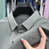 Męskie polo najwyższej jakości hafty haftowe koszule 2024 marka krótkie rękaw stałe kolorowe lapy T-shirty męskie ubrania moda klasyczne topy