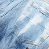 Hommes Designers Jeans Distressed Ripped Biker Slim Straight Denim pour hommes Imprimer Fashion Mans Skinny Pant