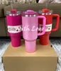 US Stock with 1:1 LOGO Winter pink Red holiday THE QUENCHER H2.0 Cosmo Pink Parade TUMBLER 40 OZ ICED cups 304 swig wine mugs Gift Target Red water bottles 0227
