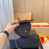 Çapraz Vücut Çanta Kalp Çanta Zinciri Crossbody Bag Tasarımcı Çanak Çantası Deri Omuz Çantası Çanta Markaları Mini Kalp Aşk Çantası Çanta Çanta Kutusu