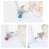 Pendant Necklaces Cute Crown Fancy Stone Necklace For Women Wedding Friends Girls Christmas Crystals From Austria Silver Color Jewelry