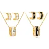 Necklace Earrings Set 50JB 1 Bride Wedding Jewelry Ring Luxury Zircon Enamel Pendant