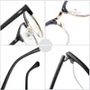 Eyeglass Frame Semi Rimless Photochromic Glasses Men Anti Blue Light Blocking Color Changing Eyeglasses Square Computer Ray Retro Women Eyewear