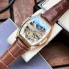 Hot Sale Montre Original Hollow Tourbillon Watch Automatic Mechanical Watches Men Wristwatches Real Leather Straps 42mm Mirror Quality Luxury Mens Watch