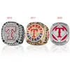 Z bocznymi kamieniami 2011 2011 2023 Baseball Rangers Seage Team Champions Champions Pierścień z drewnianymi pudełkiem na wyświetlacze