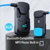 Players Waterproof MP3 Player for Swimming BluetoothCompatible IPX8 8GB Underwater Wireless Headphones for Water Sports with LED Power