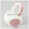 Ear Muffs Quente P Earmuffs Imitação de Pele Uni Estilo Doce Cor Pura Moda Dobrável Macio Simples Ajustável Acessórios de Inverno Drop de Dhhi9