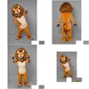 Mascotte Halloween Adt Lion Costumi Personaggio dei cartoni animati Donna Uomo Abito Carnevale Unisex Drop Delivery Apparel Dhzlg