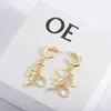 Designer Gold Stud for Womens hängsmycken Geometric Sier Charm smycken Fashion Ear Studs Hoop Earring Woman Designers örhängen gåva