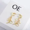 Designer Gold Stud örhängen för kvinnors hängsmycken Geometriska silverörhängen Charm smycken Fashion Ear Studs Hoop Earring Woman Designers örhängen Present Paty