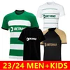 23 24 24 Sporting CP Lisboa Soccer Jerseys Lizbon Jovane Sarabia Vietto Coates Acuates Home na bok 2023 2024 Koszulka piłkarska Męs