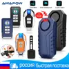 Awapow Bike Alarm Wireless wasserdichtes Motorrad Elektrofahrrad Anti Lost Alarm entfernte Sicherheit Einbrecher Vibration Detektor 240219