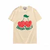 Designer Designer Summer Cherry T-shirt Mens Fashion Men Kvinnor T Shirt Kort ärm Punk Print Letter Brodery Cat Skateboard Tops Casual Tees DesignerH0O9