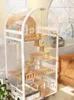 Kattendragers Boogvilla Luxe panoramisch huis van gehard glas Massief hout Hoogwaardige kooikast Grote ruimte