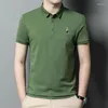 Men's Polos 2024 Light Luxury Summer Cotton Trend Fashion Boy Printed Casual Business Lapel Polo Shirt Comfortable Short-sleeved Top M-4XL