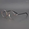 Sunglasses Reading Glasses Women Men Titanium Small Round Eyeglasses Frame Male Vintage Optical Prescription Spectacles 2.0 1.25 1.5 1.75