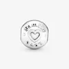 100% 925 Sterling Silver Love Family Heart Clip Charms Fit Original Bracelet à breloques européen Mode Femmes Mariage Fiançailles Jew226E