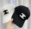 Gorra de béisbol de diseñador Sombrero para hombre y mujer Sombrero para el sol bordado Diseño informal de moda Sombrero negro Lavado con bordado de 9 colores Protección solar