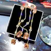 Dangle Earrings 2024 Jewelry Multi Glass Rhinestone Crystal Earring女性の古代シルバーカラージェムロングタッセルギフト