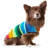 Hundebekleidung 2024 INS Mexiko Tag der Toten Halloween gewebte indische handgefertigte Regenbogen-Amazonas-Decke Haustiermantel Welpenkleidung Pullover