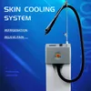 800W Power Low Noise -20°C Skin Chilling Cold Air Device 2 Probes for Laser Treatment Damaged Skin Recovery Pain Removal Epidermis Protection