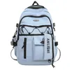 Школьные сумки, однотонные повседневные рюкзаки, нейлоновая молния, женская распродажа 2024, высококачественный вместительный студенческий рюкзак с несколькими карманами