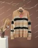 Damenpullover Herbst und Winter Loro Piano Gestreifte Kaschmirpullover mit V-Ausschnitt