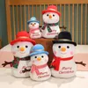 Pluche poppen 1pc 25/35/45CM Mooie Sneeuwpop Knuffels Zacht Knuffeldier Pop Zachte Kerstdecoratie Kussen Pop Voor Kinderen Kinderen GeschenkenL231117