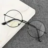 Eyeglass Frame Fashion Round Metal Frame Blue Light Blocking Personality College Style Clear Lens Eye Glasses Eye Protection Mobile Phone Game