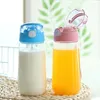 Butelki z wodą Dzieci Cartoon School Animal School Picie butelka Sippy Baby Cup z paskiem na ramię 420 ml