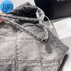 5A + Brand Designer Denim Sac à provisions fourre-tout sac à dos Travel Woman Sling Body Sac à main le plus cher avec une chaîne Sier Gabrielle Quil