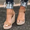 Dress Shoes Black Open-toed Sandals Solid Bow Summer Ladies Fashion Platform High-heeled Wedge Ankle Tie