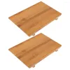 Dinnerware Sets 2 Pcs Sushi Plate Serving Tray Dessert Party Stuff Nuts Household Bamboo Snack Board