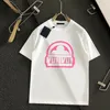 L Marke Designer T Shirt Luxus T-Shirts Für Frauen Baumwolle Mode T-shirts Hohe Qualität Rosa Muster Männer Top